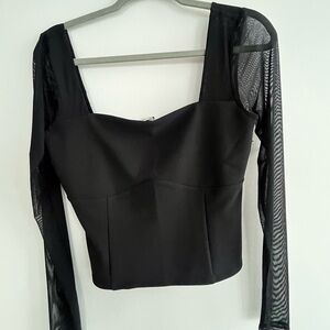 Abercrombie & Fitch Black Long Sleeve Women's Top